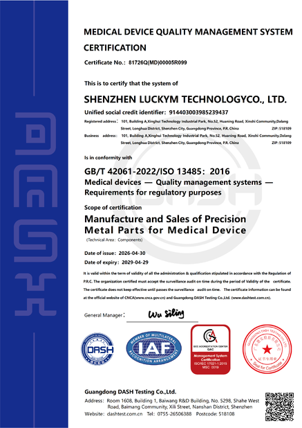Trung Quốc Shenzhen Luckym Technology Co., Ltd. Chứng chỉ